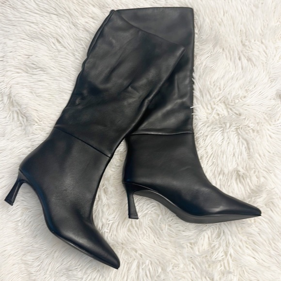 NEW $170 Steve Madden Laban Black knee high heel boot women size 5.5, 11 - Picture 3 of 6